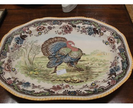 A Spode 'Thanksgiving' meat plate 