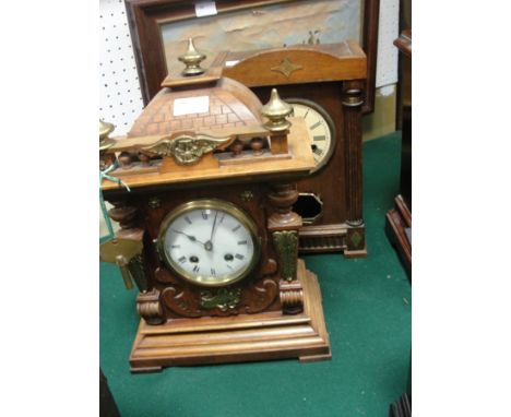 Two German movement bracket clocks