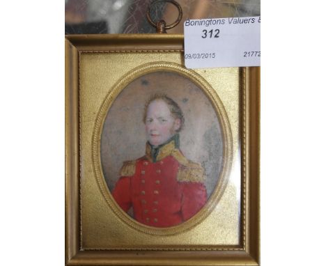 William Watson (19th century): A portrait miniature depicting a military gentleman, Colonel Lapsley