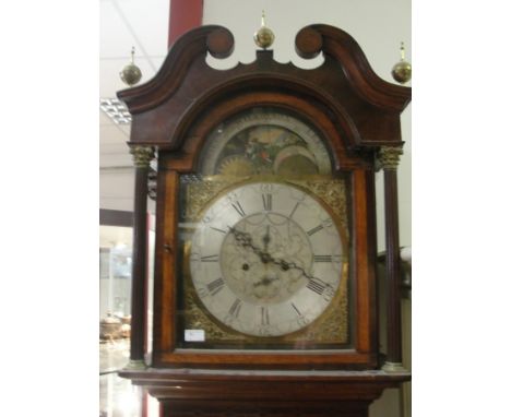 An oak longcase clock by Will Wilkinson of Leeds