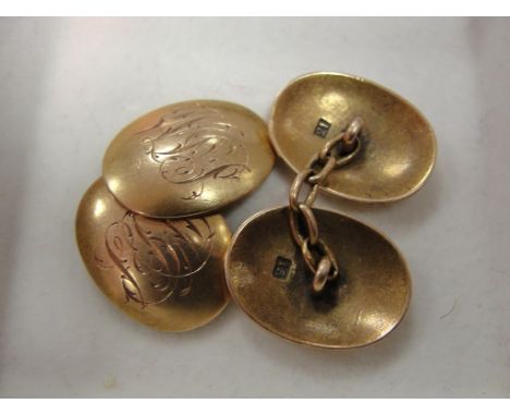 A pair of 15ct cufflinks