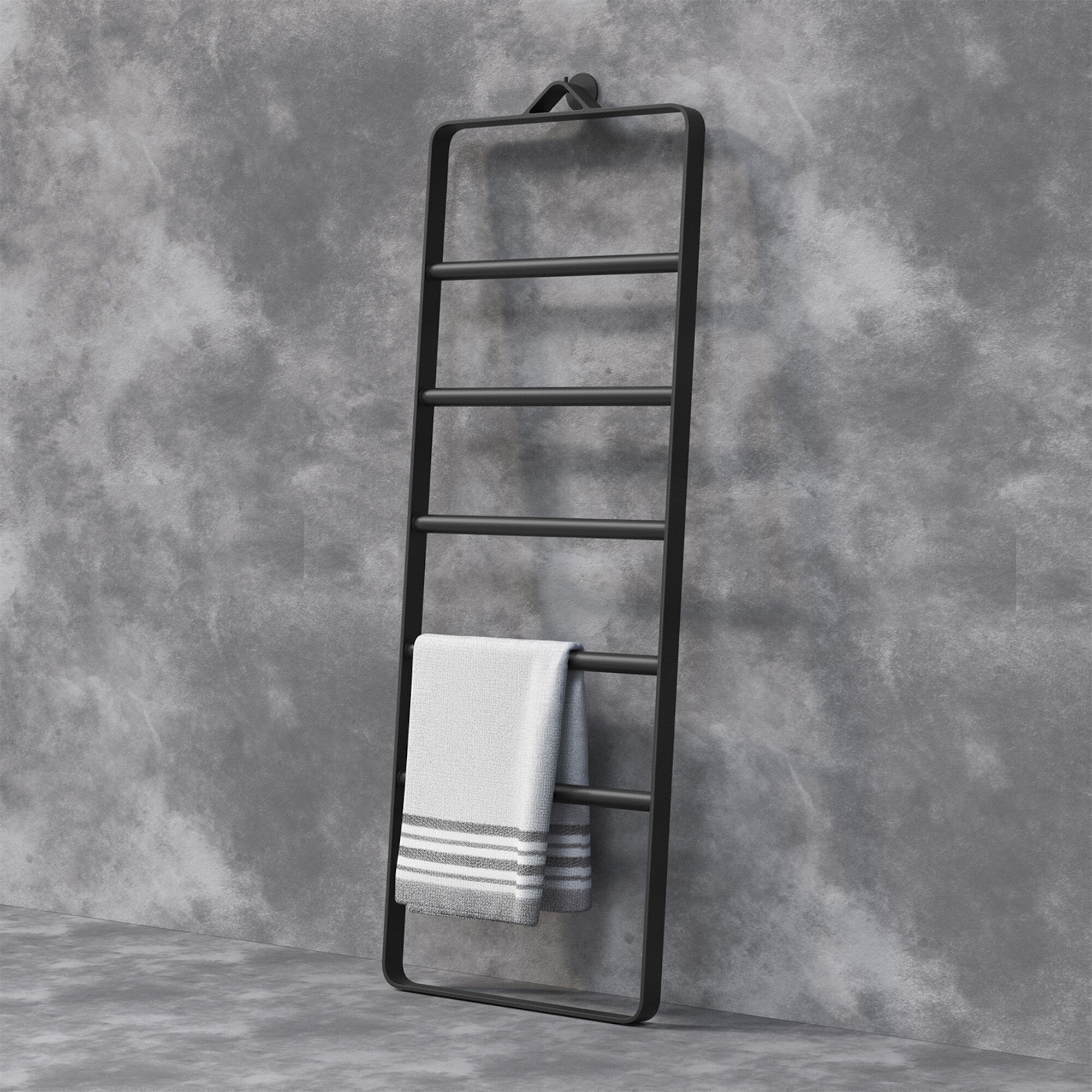 (CT132) Iker Black Metal Towel Ladder. RRP £242.99. Introducing The