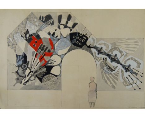 Ben Sunlight, British 1935-2002- Untitled; pencil, watercolour, and gouache on paper, signed and dated 'BEN SUNLIGHT - 1st No