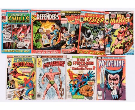Marvel First Issues (1972-82). Chamber of Chills, Defenders, Howard The Duck, Journey Into Mystery (2nd Series), Ms Marvel, S