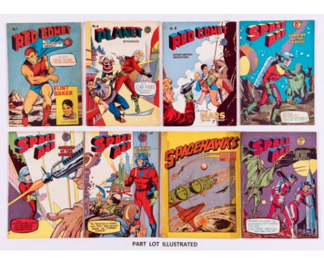 Space Comics (early 1960s Davenport Askew +). Planet Stories 3-6, Red Comet 1, 3-6, Space Ace 7, 15-18, 21-23, 25, 26, 29, 33