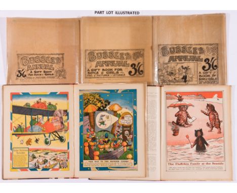 Bubbles Annuals 1-4 (1924-27). These first four editions all have their original glassine dust wrappers. Starring the Bunty B