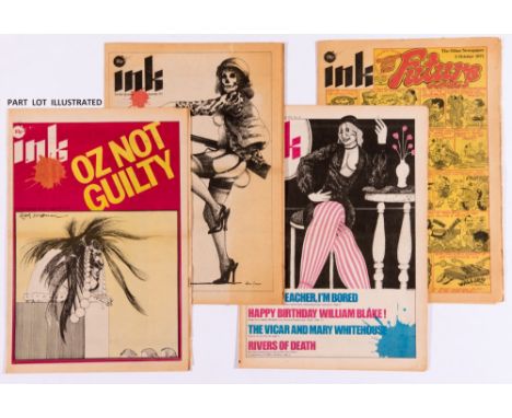Ink (1971) 1-19, 21. Founded by Oz co-founder, Richard Neville, Ink was famous for its Ralph Steadman and Gerald Scarfe cover