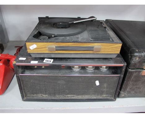 A Dansette Record Player, along with a smaller record player.