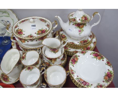 Royal Albert 'Old Country Roses' Dinner Ware, of approximately thirty five pieces, including teapot, two tureens, all first q