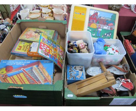 A Quantity of Toys and Games, including children's 'The Quality Tool Set', Diana roller skates, Texas Instruments Touch and T