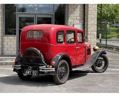 1932 [AMY 92] Austin Light Twelve-Six (12/6) "Harley", finished in maroon over black, 1,496cc six-cylinder petrol 4-door salo