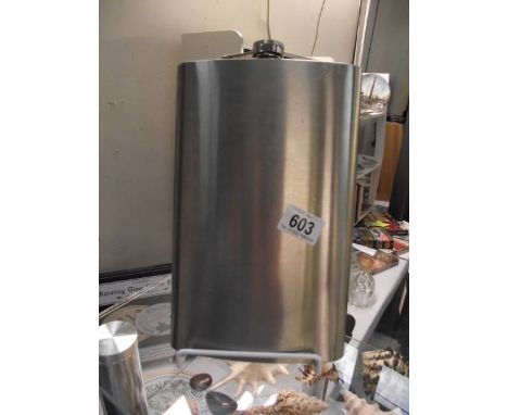 A large shop display 'hip flask' 