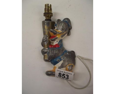A vintage cast aluminium Donal Duck wall light 