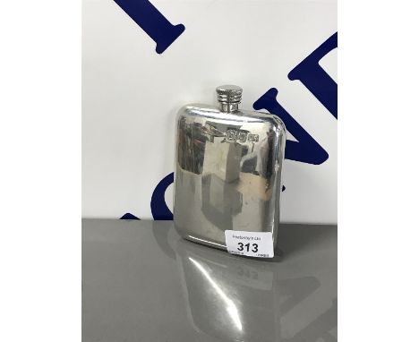 HALLMARKED PEWTER HIP FLASK