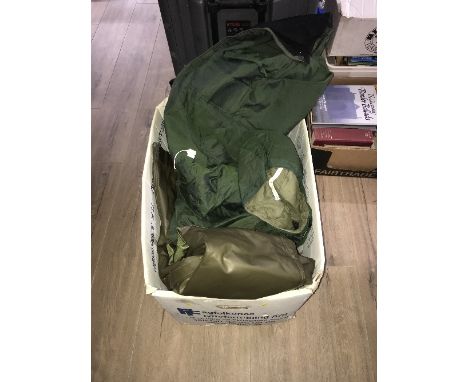 1 BOX OF ARMY WATERPROOF ETC