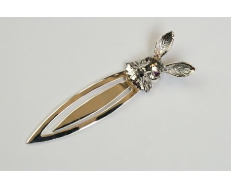 Silver Bookmark with Hare finial 