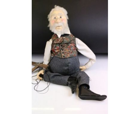 String puppet of a Victorian man with pince-nez. (Puppet approx 64cm high - excluding strings) 