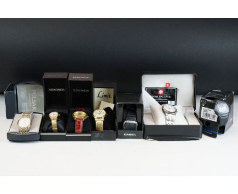 Collection of Boxed Watches including Pulsar, Timex LCD, etc 