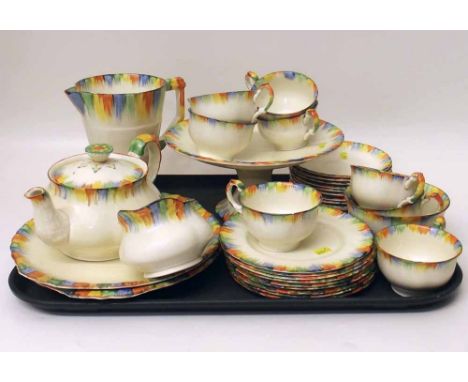Clewes chameleon ware tea service. Condition report: see terms and conditions