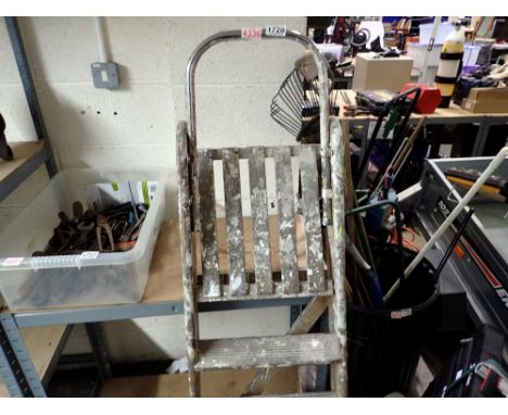 Wooden step ladder. Not available for in-house P&amp;P 