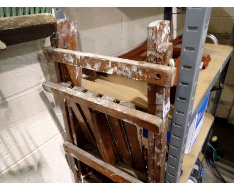 Wooden step ladders. Not available for in-house P&amp;P 