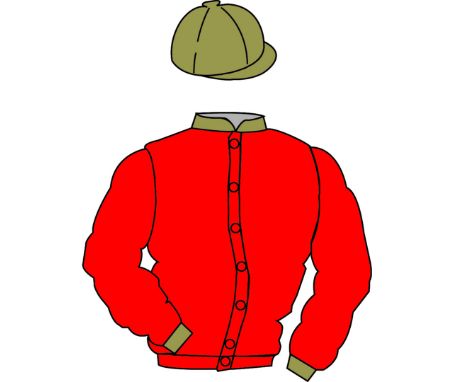 The British Horseracing Authority Sale of Racing Colours: FLAME RED, OLD GOLD collar, cuffs and capThe British Horseracing Au
