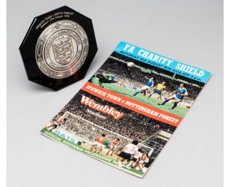 1978 F.A. Charity Shield winner's plaque awarded to Nottingham Forest's Steve Elliott,being a miniature replica of the compet