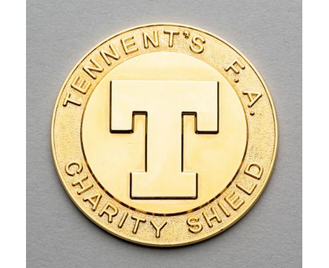 Tennent's F.A. Charity Shield sponsor's medal, Arsenal v Tottenham Hotspur, played at Wembley, 10th August 1991,obverse beari