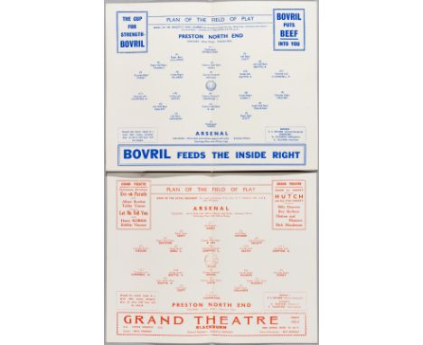 Wartime Football League F.A. Cup Final Arsenal v Preston North End programmes, 1941,the final, 10th May 1941 at Empire Stadiu