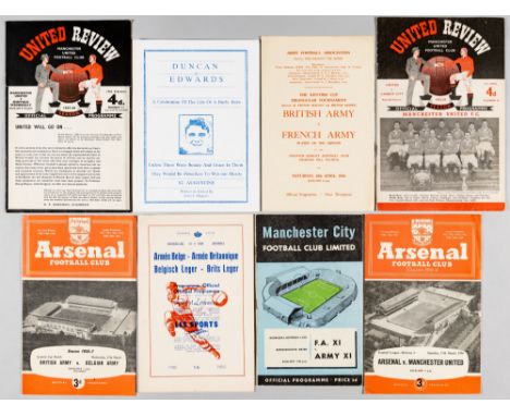 Manchester United's Duncan Edwards selection of programmes, menus and other memorabilia,programmes include Manchester United 