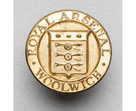 A badge of interest to Arsenal collectors being for the Royal Arsenal, Woolwich, in gilt-metal by T &amp; S Ltd Birmingham, o