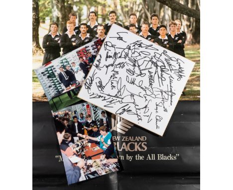 New Zealand All Blacks World Cup, England from 3rd October to 2nd November 1991 collection relating to visit to Olympus Store