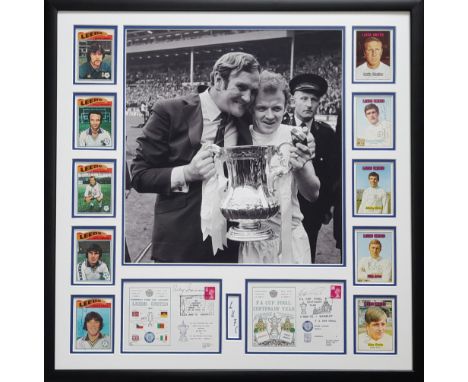 Leeds United 1972 FA Cup winners fully signed team plus manager display. Leeds beat Arsenal 1-0 back on 6th May 1972 in the c