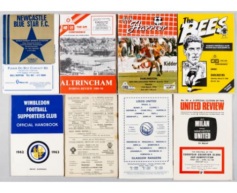 Football programmes mixed selection 1940-80s, includes non-League, ex-League clubs first and last seasons,noted Truso City v 