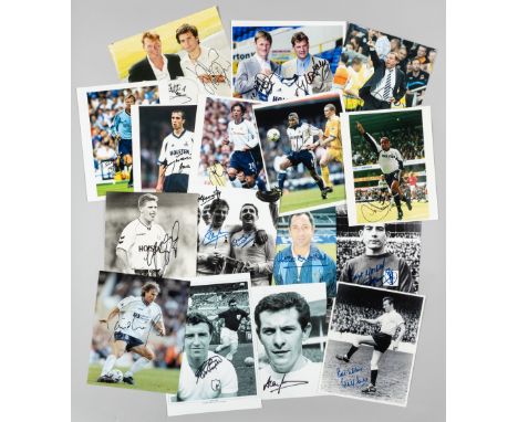 An excellent collection of 30 Tottenham Hotspur legends signed photographs,mostly colour, vintage players in b&w, signatures 