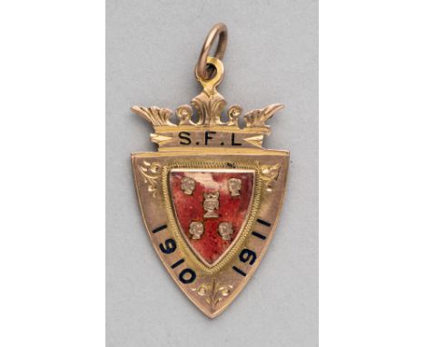 Southern Football League Division Two championship medal awarded to George Hancock of Reading FC in season 1910-11,9ct rose g