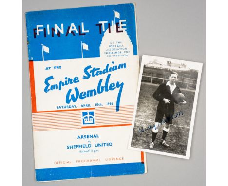 F.A. Cup Final programme Arsenal v Sheffield United, played at Wembley Stadium, 25th April 1936, 22-page, staples removes and