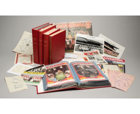 Sets of home programmes for Arsenal's five post-War Football League Division One winning seasons together with autographs of 