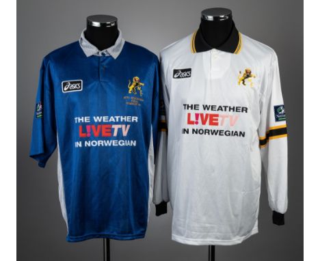 Two Millwall match jerseys,comprising one and white no.16 unnamed for the 1999 Auto-Windscreen Final at Wembley Stadium, 18th