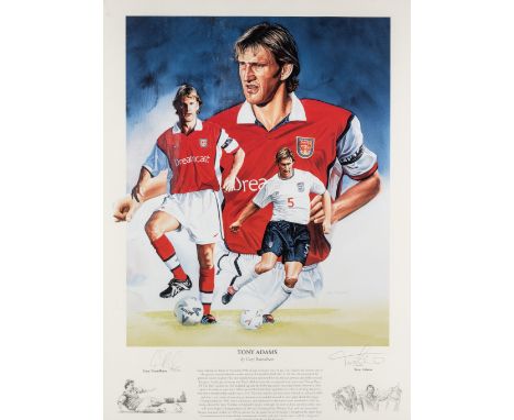 Framed Arsenal Centenary Shirt Signed By Adams, George & Brady