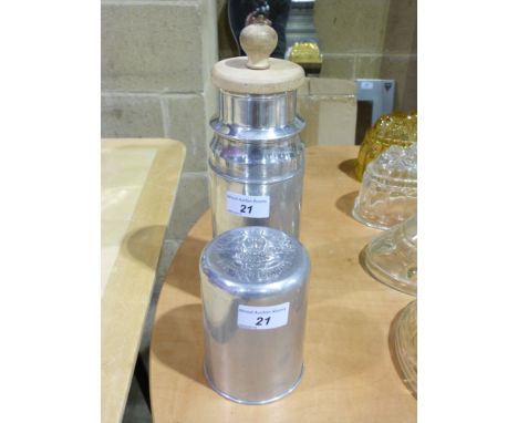 A retro aluminuim Walker Ice Flask "Ice in 2 minutes"