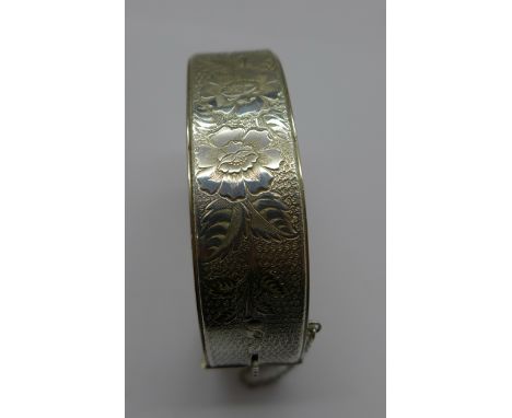 A Charles Horner silver bangle, Chester 1959, 38g