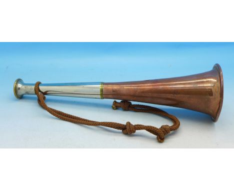 A Dunhill lighter in the form of a hunting horn