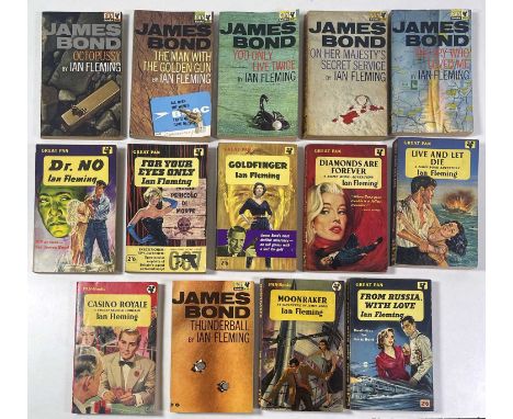 Fourteen titles from the Pan/Great Pan series of Ian Fleming's James Bond novels. From Russia With Love is a first edition, s