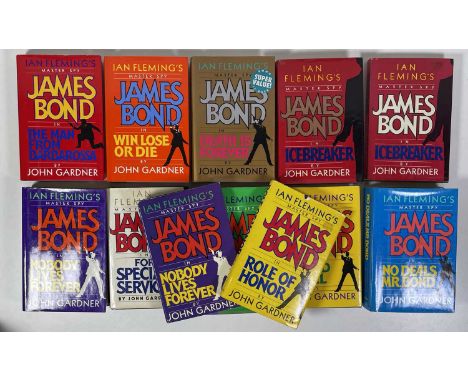 Twelve hardcover titles from John Gardner's series of James Bond books, all but 'For Special Services' published by Putnam. A