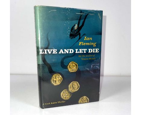 Ian Fleming - Live and Let Die. Macmillan, 1955, US first edition. Dust jacket design by Leo Manso. Dust jacket clipped, some