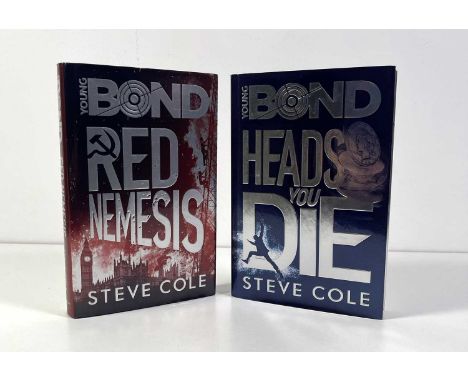 A pair of scarce hardcover first edition books from the 'Young Bond' series by Steve Cole. 'Red Nemesis' published Doubleday,