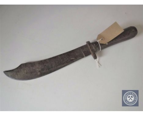 An early 20th century wooden handled hunting knife 