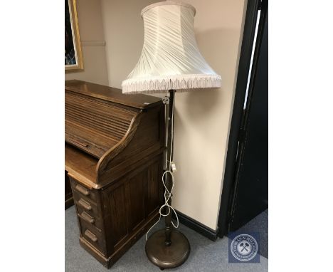 A 20th century standard lamp with shade 