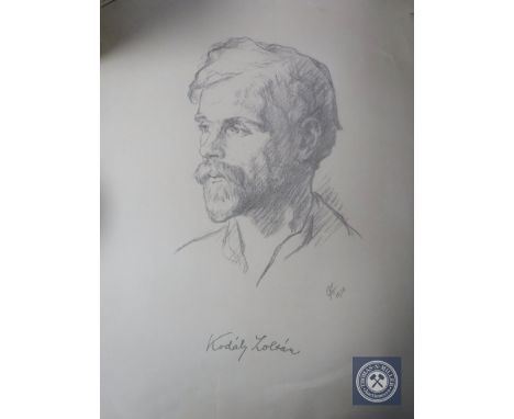 A quantity of continental signed prints - portrait studies 